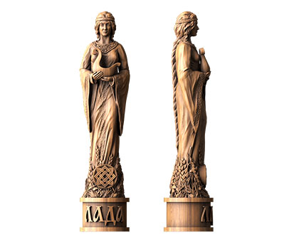 Sculpture of Goddess Lada, 3d models (stl)