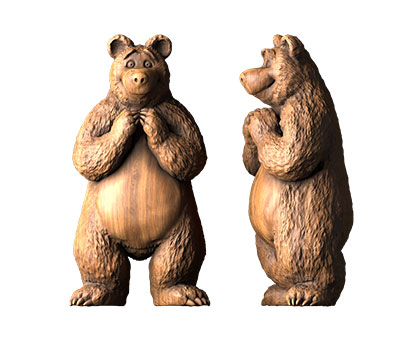 Bear sculpture, 3d models (stl)