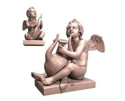 Cupid playing the Leary, 3d models (stl)