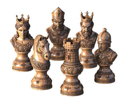 Chess set, 3d models (stl)